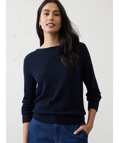 BANANA REPUBLIC FACTORY STORE(バナナリパブリック ファクトリーストア)の「BANANA REPUBLIC FACTORY STORE ラミーコットン ポインテール セーター(ニット/セーター・レディース・ベージュ/ネイビー/ライトブルー/ホワイト/ピンク・M/S/XS/L)」の5枚目の写真