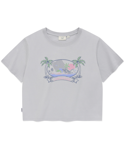 COVERNAT WOMAN(カバーナットウーマン)の「ウィメンズクロップビーチファムTシャツライトブルー(Tシャツ/カットソー・レディース・その他・WS/WM)」の1枚目の写真