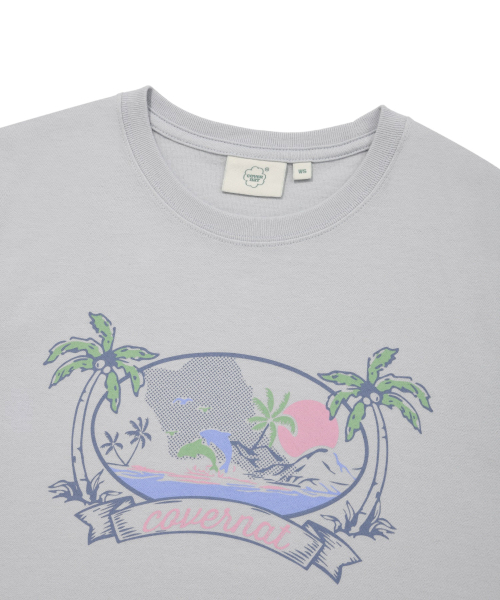 COVERNAT WOMAN(カバーナットウーマン)の「ウィメンズクロップビーチファムTシャツライトブルー(Tシャツ/カットソー・レディース・その他・WS/WM)」の3枚目の写真