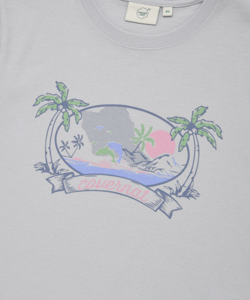 COVERNAT WOMAN(カバーナットウーマン)の「ウィメンズクロップビーチファムTシャツライトブルー(Tシャツ/カットソー・レディース・その他・WS/WM)」の4枚目の写真