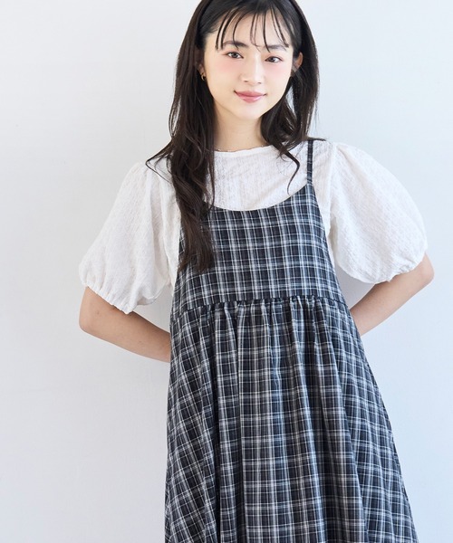 mil(ミル)の「パフスリーブ ポコポコ トップス【586142】(Tシャツ/カットソー・レディース・オフホワイト/ブラック/ライトグレー・XS/S)」の17枚目の写真