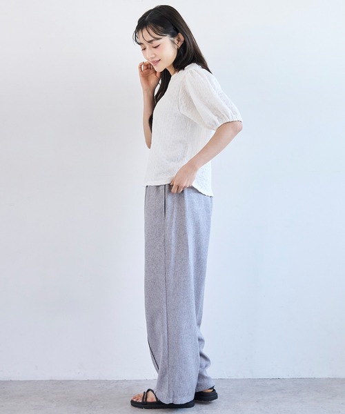 mil(ミル)の「パフスリーブ ポコポコ トップス【586142】(Tシャツ/カットソー・レディース・オフホワイト/ブラック/ライトグレー・XS/S)」の11枚目の写真