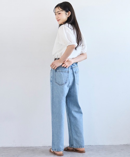 mil(ミル)の「パフスリーブ ポコポコ トップス【586142】(Tシャツ/カットソー・レディース・オフホワイト/ブラック/ライトグレー・XS/S)」の6枚目の写真