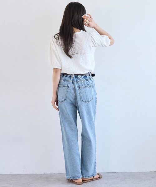 mil(ミル)の「パフスリーブ ポコポコ トップス【586142】(Tシャツ/カットソー・レディース・オフホワイト/ブラック/ライトグレー・XS/S)」の7枚目の写真