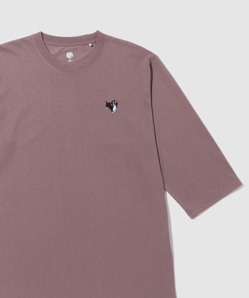 Mac-House(マックハウス)の「T-GRAPHICS ワンポイント刺繍 クルーネック 長袖Tシャツ(Tシャツ/カットソー・メンズ・ネイビー/杢グレー/ホワイト/ピンク/ブラック・L/XL/S/M)」の5枚目の写真