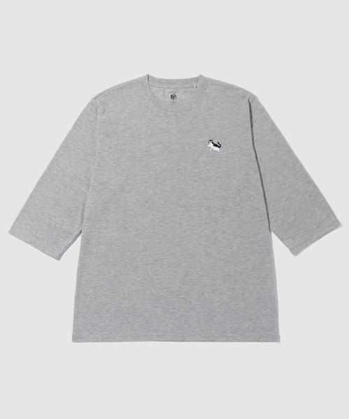 Mac-House(マックハウス)の「T-GRAPHICS ワンポイント刺繍 クルーネック 長袖Tシャツ(Tシャツ/カットソー・メンズ・ネイビー/杢グレー/ホワイト/ピンク/ブラック・L/XL/S/M)」の8枚目の写真