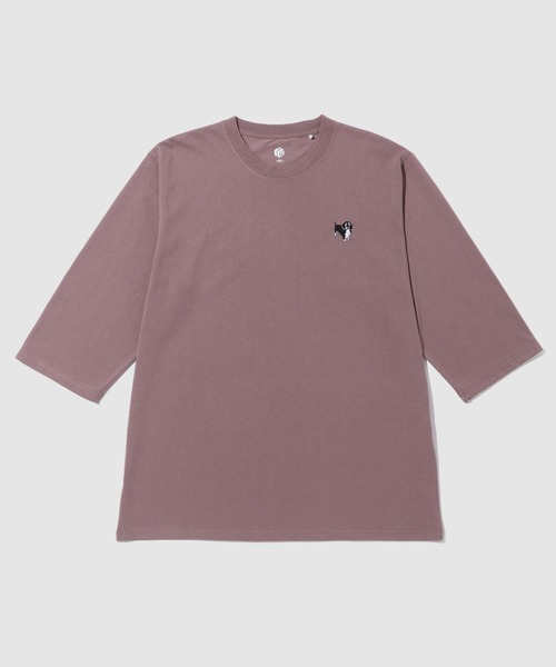 Mac-House(マックハウス)の「T-GRAPHICS ワンポイント刺繍 クルーネック 長袖Tシャツ(Tシャツ/カットソー・メンズ・ネイビー/杢グレー/ホワイト/ピンク/ブラック・L/XL/S/M)」の10枚目の写真