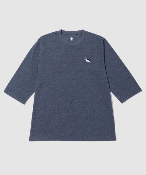 Mac-House(マックハウス)の「T-GRAPHICS ワンポイント刺繍 クルーネック 長袖Tシャツ(Tシャツ/カットソー・メンズ・ネイビー/杢グレー/ホワイト/ピンク/ブラック・L/XL/S/M)」の9枚目の写真