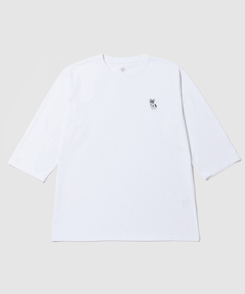 Mac-House(マックハウス)の「T-GRAPHICS ワンポイント刺繍 クルーネック 長袖Tシャツ(Tシャツ/カットソー・メンズ・ネイビー/杢グレー/ホワイト/ピンク/ブラック・L/XL/S/M)」の6枚目の写真