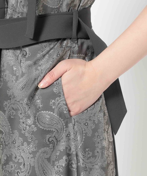 HARE（ハレ）の「ダブルカラーベルトジャガードワンピース(HARE)（ワンピース・レディース・グレー/ブラック・FREE）」の20枚目の写真