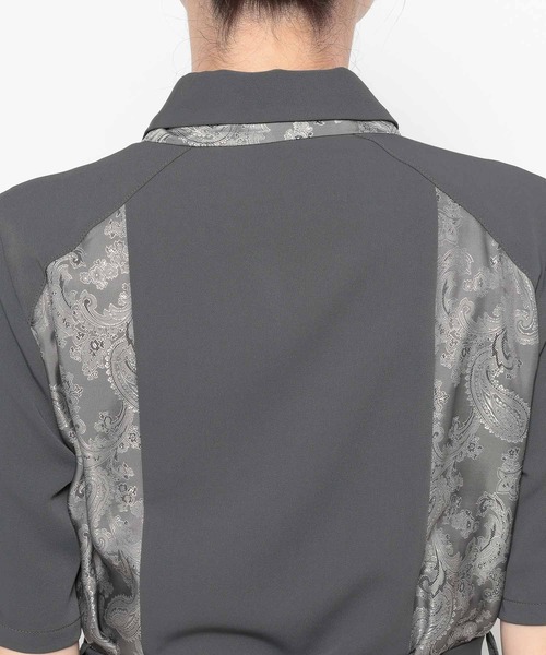 HARE（ハレ）の「ダブルカラーベルトジャガードワンピース(HARE)（ワンピース・レディース・グレー/ブラック・FREE）」の22枚目の写真