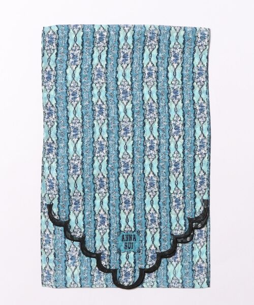 ANNA SUI(アナスイ)の「シルクレーヨンプチロングスカーフ(バンダナ/スカーフ・レディース・ブルー/グリーン/ピンク/パープル・FREE)」の3枚目の写真