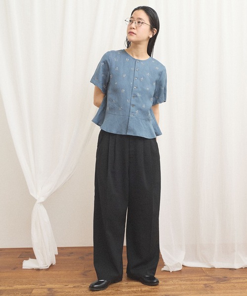 fig London(フィグロンドン)の「Buttercup blouse(シャツ/ブラウス・レディース・ブルー/ホワイト・FREE)」の15枚目の写真