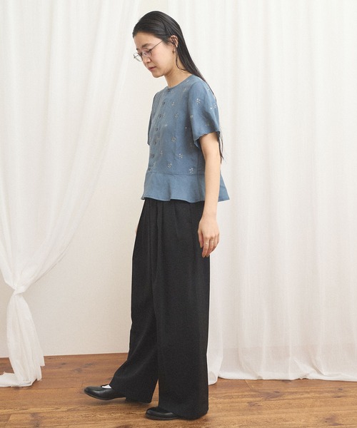 fig London(フィグロンドン)の「Buttercup blouse(シャツ/ブラウス・レディース・ブルー/ホワイト・FREE)」の16枚目の写真