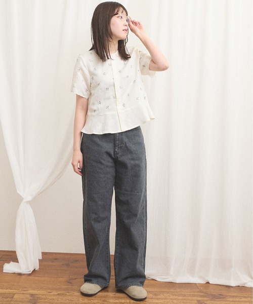 fig London(フィグロンドン)の「Buttercup blouse(シャツ/ブラウス・レディース・ブルー/ホワイト・FREE)」の19枚目の写真
