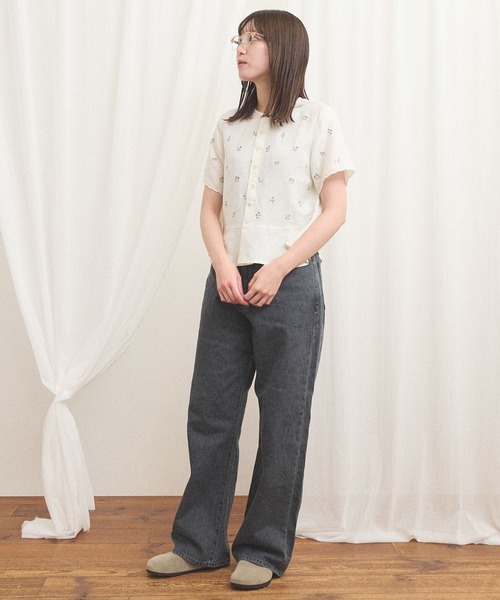 fig London(フィグロンドン)の「Buttercup blouse(シャツ/ブラウス・レディース・ブルー/ホワイト・FREE)」の22枚目の写真