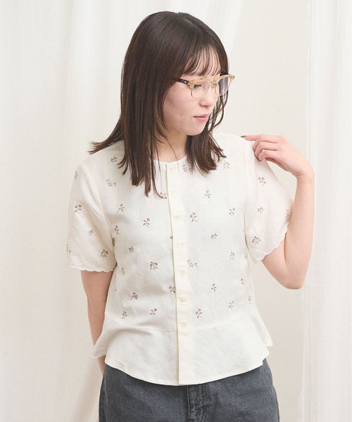 fig London(フィグロンドン)の「_Buttercup blouse(シャツ/ブラウス・レディース・ブルー/ホワイト・FREE)」の19枚目の写真