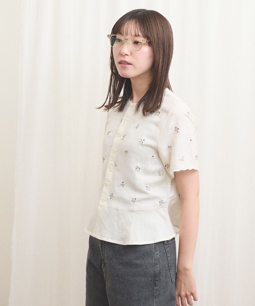 fig London(フィグロンドン)の「_Buttercup blouse(シャツ/ブラウス・レディース・ブルー/ホワイト・FREE)」の20枚目の写真