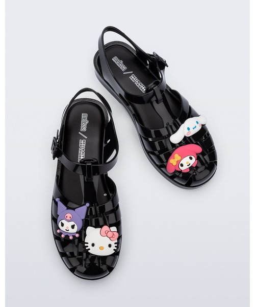 melissa(メリッサ)の「MELISSA POSSESSION + HELLO KITTY AND FRIENDS AD(サンダル・レディース・ブラック/ベージュ/レッド・39/38/37/35-36)」の1枚目の写真