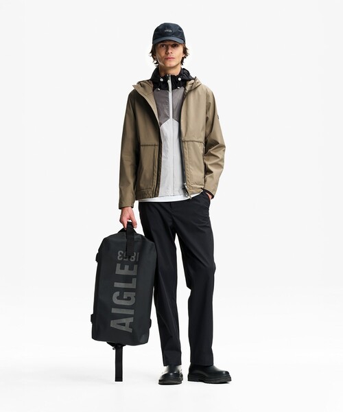 AIGLE(エーグル)の「GORE-TEX ゴアテックス 防風 防水 透湿 2レイヤー ライトウェイト ショートフーデッドジャケット(マウンテンパーカー・メンズ・ブラウン/ブラック・L/M/S/XL)」の11枚目の写真