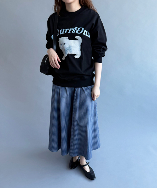 EDIT. FOR LULU（エディットフォールル）の「【YUHAN WANG/ユハン・ワン】purrsona kitty print jumper（Tシャツ/カットソー・レディース・ブラック・FREE）」の11枚目の写真