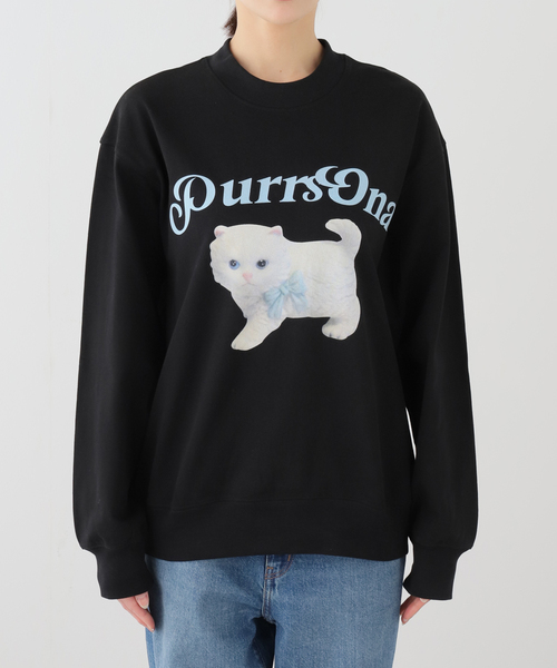 EDIT. FOR LULU（エディットフォールル）の「【YUHAN WANG/ユハン・ワン】purrsona kitty print jumper（Tシャツ/カットソー・レディース・ブラック・FREE）」の10枚目の写真