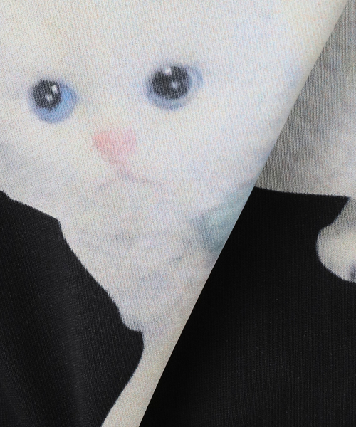 EDIT. FOR LULU（エディットフォールル）の「【YUHAN WANG/ユハン・ワン】purrsona kitty print jumper（Tシャツ/カットソー・レディース・ブラック・FREE）」の18枚目の写真