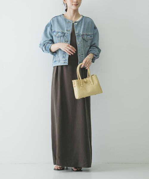 Levi's(リーバイス)の「LEVI’S COLLARLESS 90S TRUCKER(デニムジャケット・レディース・アイボリー/ライトインディゴブルー・SMALL)」の7枚目の写真