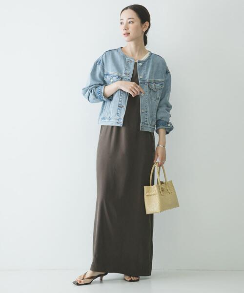 Levi's(リーバイス)の「LEVI’S COLLARLESS 90S TRUCKER(デニムジャケット・レディース・アイボリー/ライトインディゴブルー・SMALL)」の8枚目の写真