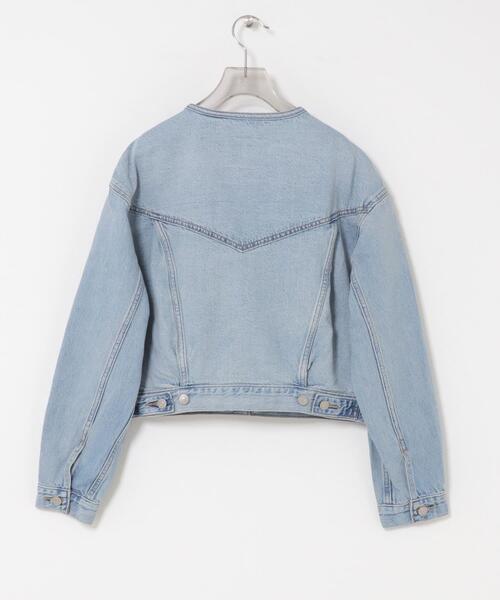 Levi's(リーバイス)の「LEVI’S COLLARLESS 90S TRUCKER(デニムジャケット・レディース・アイボリー/ライトインディゴブルー・SMALL)」の12枚目の写真