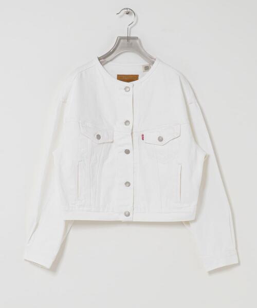 Levi's(リーバイス)の「LEVI’S COLLARLESS 90S TRUCKER(デニムジャケット・レディース・アイボリー/ライトインディゴブルー・SMALL)」の16枚目の写真
