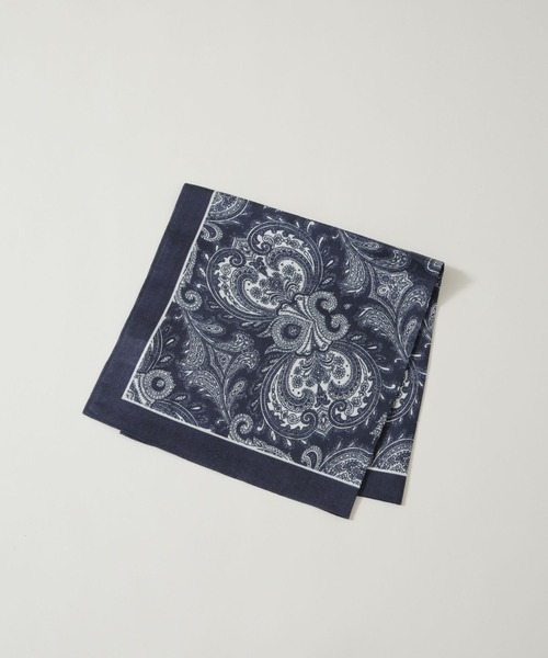 NANO universe(ナノユニバース)の「BRIGHT STAR/SILK BANDANA MOTIF SCARF NAVY(バンダナ/スカーフ・レディース・ネイビー・FREE)」の1枚目の写真