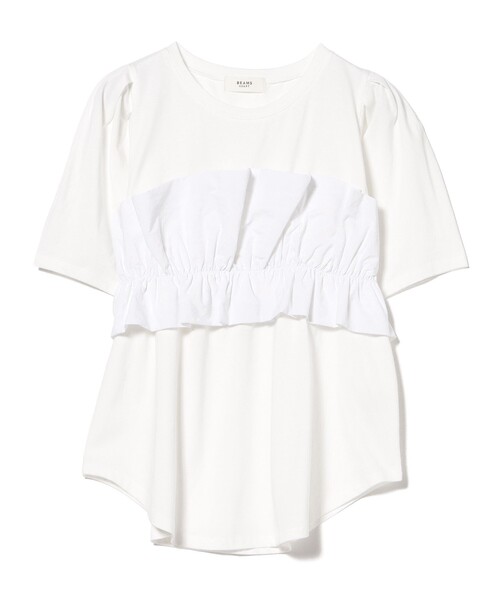 BEAMS HEART(ビームスハート)の「ビスチェ ドッキング Tシャツ(Tシャツ/カットソー・レディース・ホワイト系その他5/ブラック/オフホワイト・FREE)」の10枚目の写真