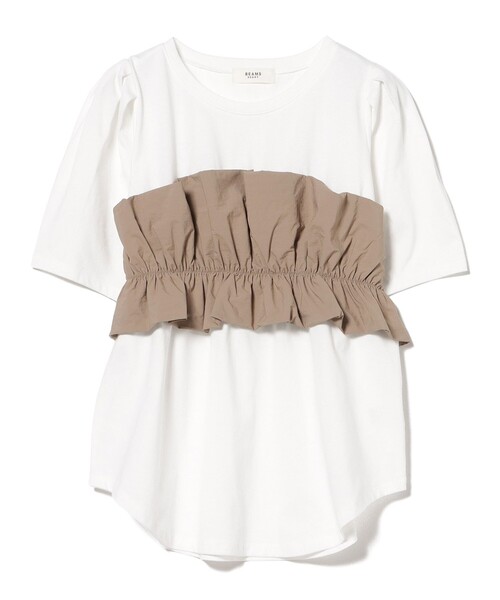 BEAMS HEART(ビームスハート)の「ビスチェ ドッキング Tシャツ(Tシャツ/カットソー・レディース・ホワイト系その他5/ブラック/オフホワイト・FREE)」の13枚目の写真