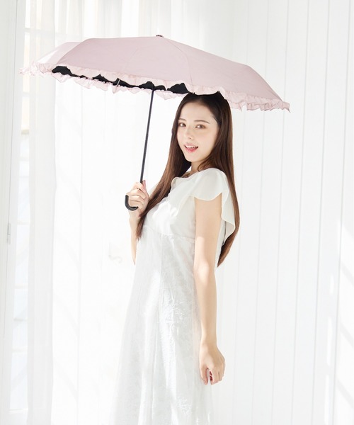 美肌に見える日傘折りたたみPARASOL セール】【一般遮光・晴雨兼用】UV折りたたみ傘/PARASOL/フレンチ
