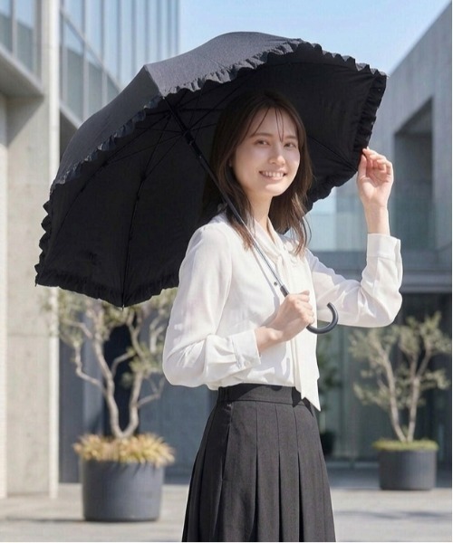 美肌に見える日傘折りたたみPARASOL セール】【一般遮光・晴雨兼用】UV折りたたみ傘/PARASOL/フレンチ