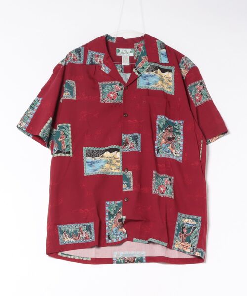 Kahiko(カヒコ)の「【Kahiko】TWO PALMS ポストカーズMEN'Sアロハシャツ(シャツ/ブラウス・メンズ・ネイビー/レッド/ブラック・L/M)」の3枚目の写真