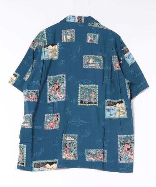 Kahiko(カヒコ)の「【Kahiko】TWO PALMS ポストカーズMEN'Sアロハシャツ(シャツ/ブラウス・メンズ・ネイビー/レッド/ブラック・L/M)」の4枚目の写真
