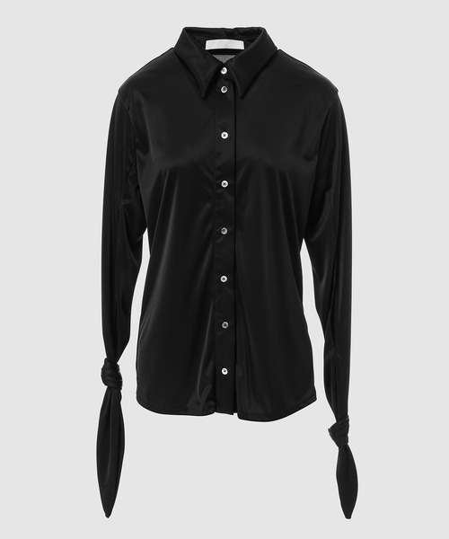 YOHEI OHNO(ヨウヘイオオノ)の「Knot Detail Shirt(その他トップス・レディース・アイボリー/ブラック・36)」の2枚目の写真