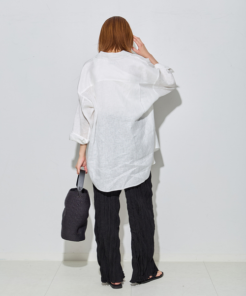 Gongdid Design(ゴンディッドデザイン)の「【Gongdid Design】Carry Over_Wavy_Pants:パンツ(その他パンツ・レディース・アイボリー/ブラック・40)」の4枚目の写真