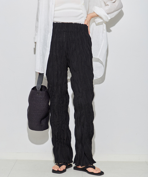 Gongdid Design(ゴンディッドデザイン)の「【Gongdid Design】Carry Over_Wavy_Pants:パンツ(その他パンツ・レディース・アイボリー/ブラック・40)」の5枚目の写真