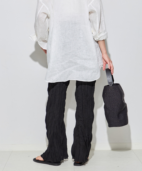 Gongdid Design(ゴンディッドデザイン)の「【Gongdid Design】Carry Over_Wavy_Pants:パンツ(その他パンツ・レディース・アイボリー/ブラック・40)」の7枚目の写真