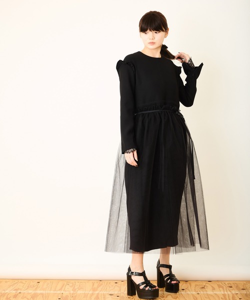 Ranerrh(ラネリ)の「ダブルクロスフォーマルブラックドレス【喪服・礼服】【入卒式・結婚式・二次会・食事会】(ワンピース・レディース・ブラック・38)」の10枚目の写真