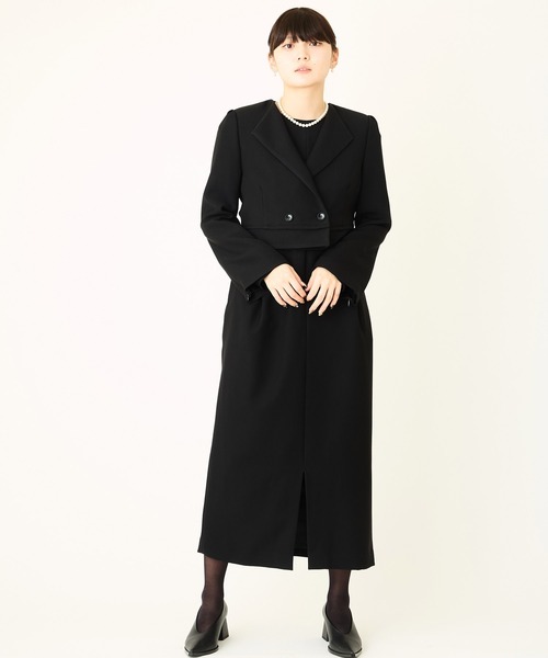 Ranerrh(ラネリ)の「ダブルクロスフォーマルブラックドレス【喪服・礼服】【入卒式・結婚式・二次会・食事会】(ワンピース・レディース・ブラック・38)」の14枚目の写真