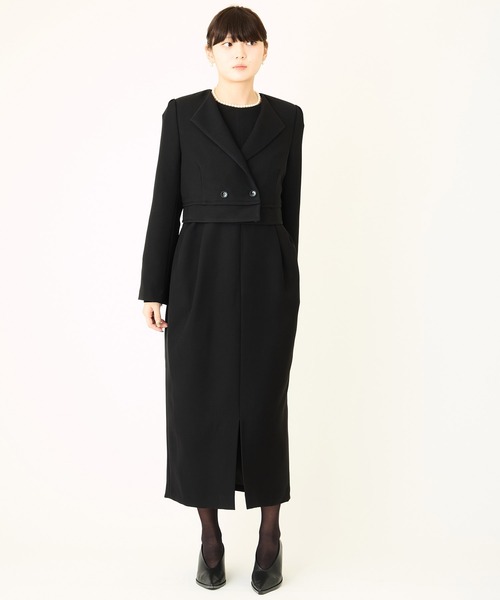 Ranerrh(ラネリ)の「ダブルクロスフォーマルブラックドレス【喪服・礼服】【入卒式・結婚式・二次会・食事会】(ワンピース・レディース・ブラック・38)」の17枚目の写真