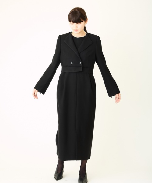 Ranerrh(ラネリ)の「ダブルクロスフォーマルブラックドレス【喪服・礼服】【入卒式・結婚式・二次会・食事会】(ワンピース・レディース・ブラック・38)」の18枚目の写真