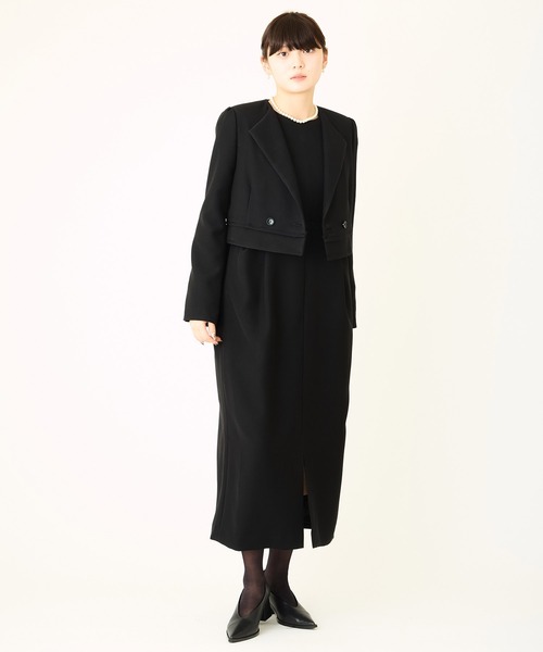 Ranerrh(ラネリ)の「ダブルクロスフォーマルブラックドレス【喪服・礼服】【入卒式・結婚式・二次会・食事会】(ワンピース・レディース・ブラック・38)」の19枚目の写真