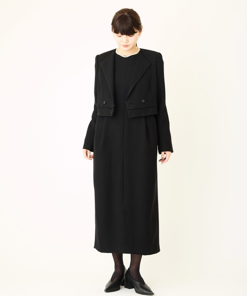 Ranerrh(ラネリ)の「ダブルクロスフォーマルブラックドレス【喪服・礼服】【入卒式・結婚式・二次会・食事会】(ワンピース・レディース・ブラック・38)」の20枚目の写真