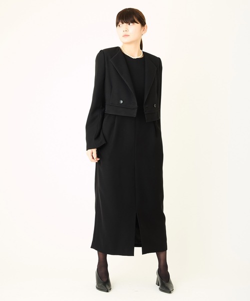 Ranerrh(ラネリ)の「ダブルクロスフォーマルブラックドレス【喪服・礼服】【入卒式・結婚式・二次会・食事会】(ワンピース・レディース・ブラック・38)」の21枚目の写真