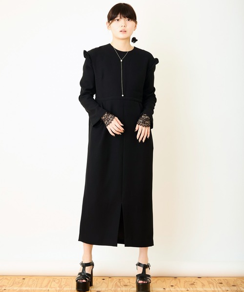 Ranerrh(ラネリ)の「ダブルクロスフォーマルブラックドレス【喪服・礼服】【入卒式・結婚式・二次会・食事会】(ワンピース・レディース・ブラック・38)」の6枚目の写真